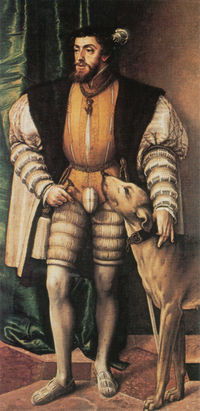 Emperor Charles V with Hound (1532), a painting by the 16th century artist Jakob Seisenegger.