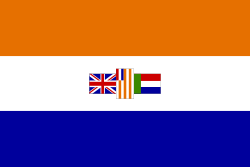 South Africa's national flag, "Prinsevlag", 1928-1994. Ratio: 2:3 