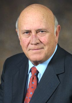 F. W. de Klerk took the initiative to abolish Apartheid in 1990