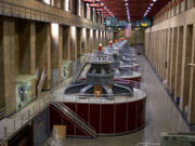 The hydroelectric generators at Hoover dam 