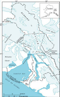 Map of Hubbard Glacier