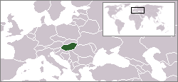 Location of Hungary, present time