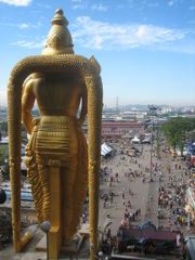 The Batu Caves, a Hindu shrine and a tourist attraction near Kuala Lumpur