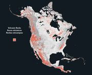Volcanic rock on North America 
