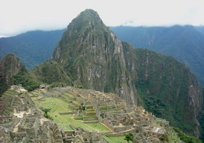 A view of Machu Picchu, "the Lost City of the Incas," now an archaeological site.