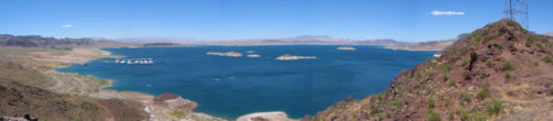 Panoramic view of Lake Mead.