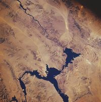 Lake Mead from space, November 1985