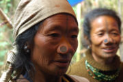 Apatani tribal women in Arunachal Pradesh.