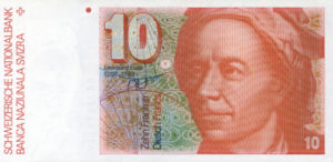 Swiss 10 Franc banknote honoring Euler, the most successful Swiss mathematician in history.