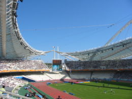 The Athens Olympic Stadium; capacity: 76,000.