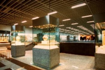 Exhibition of archaeological finds that came to light during the construction of the project displayed at the Syntagma Metro station.