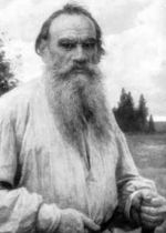 The novelist and Christian anarchist Leo Tolstoy