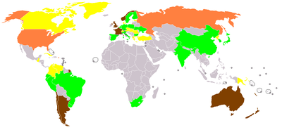  ██ signatory, consulting, territorial claim ██ signatory, consulting, reserved right for territorial claim ██ signatory, consulting ██ signatory, acceding status ██ non-signatory