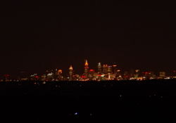 The Atlanta skyline at night