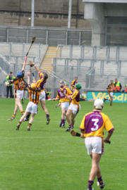 A hurling match in Croke Park.