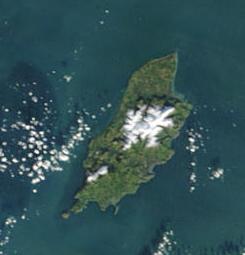 A satellite picture of the Isle of Man