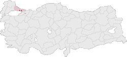 Location in Turkey