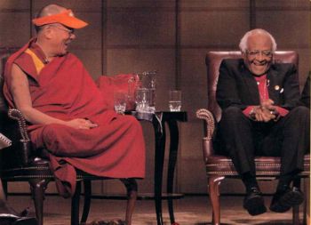Nobel Peace Prize Winners the Dalai Lama & Bishop Tutu. Vancouver, Canada, 2004.