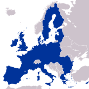  ██ The European Union as a single entity. (world map)