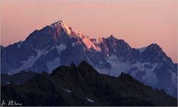 Mont Blanc, the highest mountain in Italy and Western Europe.