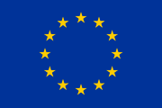 The flag of the Council of Europe and the European Union.