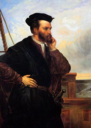 Portrait of Jacques Cartier by Théophile Hamel, ca. 1844. No contemporary portraits of Cartier are known.