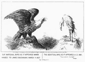 Editorial cartoon in Republican newspapers, 1861