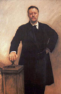 John Singer Sargent, Theodore Roosevelt, 1903; click on photo for background story.