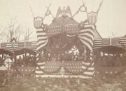 President Garfield in Reviewing Stand, Viewing Inauguration Ceremonies, March 4, 1881