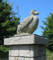 The dodo is the symbol of the trust and the zoo. Statues of dodos stand at the gateways of the zoo