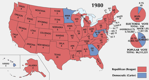 The electoral map of the 1980 election.