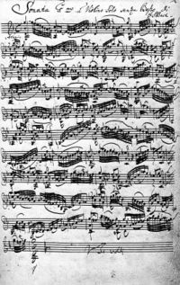 Violin Sonata No. 1 in G minor (BWV 1001) in Bach’s handwriting