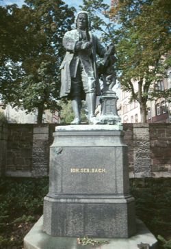 A statue of Bach in Eisenach, Germany