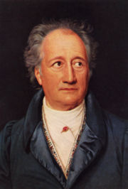 Goethe.  Painting by Josef Stieler, 1828.