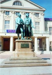Statues of Goethe and Schiller, Weimar.