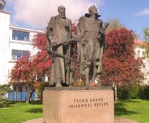 Monument of Johannes Kepler and Tycho Brahe in Prague