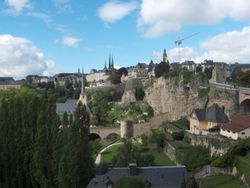 Luxembourg City straddles several valleys and outcrops, making the city's layout more complicated.