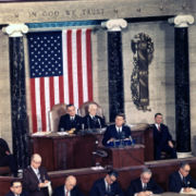 Kennedy during the State of the Union address, 1963.