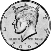 Kennedy has appeared on the US half-dollar coin since 1964
