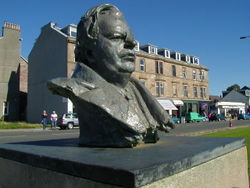 Bust of John Logie Baird in Helensburgh.