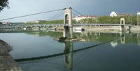 This bridge bears a declaration saying it was destroyed by Germans in WWII, and rebuilt in homage to the fallen.