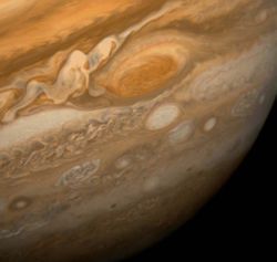 The Great Red Spot as seen from Voyager 1 in 1979.