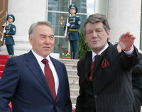 Nursultan Nazarbayev with Viktor Yushchenko, President of Ukraine