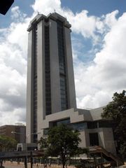 Times Tower, headquarters for the Kenya Revenue Authority and the tallest building in East Africa, located in Nairobi, Kenya.
