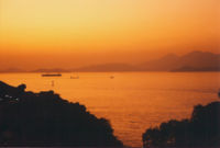 Sunset in Hong Kong after the 1991 eruption of Mount Pinatubo