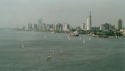 Lagos as seen from Ikoyi Harbor.