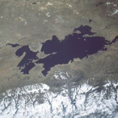 Lake Titicaca - Lake Titicaca from space, May 1985.