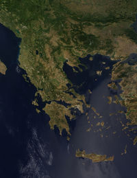 Manuel ruled over all of the Balkan lands from the Danube (top right) to the Peloponnese (lower left)