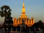 Pha That Luang in Vientiane - The national symbol of Laos