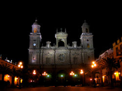  Cathedral of Canary islands in Las Palmas de Gran Canaria